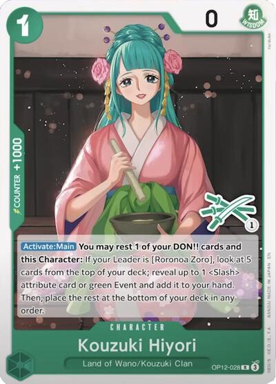 Kouzuki Hiyori (Zoro Deck) - OP12-028 - Rare - Learn Together Deck Set