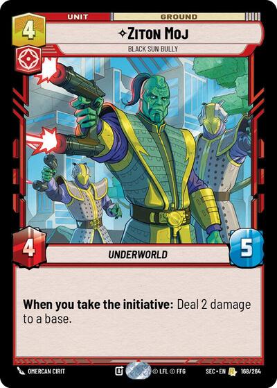 Ziton Moj - Black Sun Bully - 168/264 - Rare - Secrets of Power