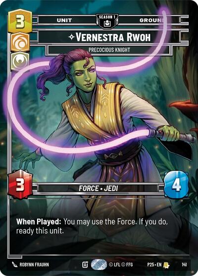 Vernestra Rwoh - Precocious Knight - 141 - Rare - Sector and Regional Promos: Season 1