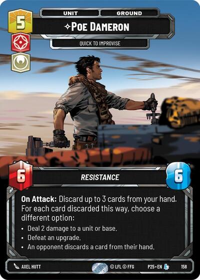 Poe Dameron - Quick to Improvise - 158 - Legendary - Sector and Regional Promos: Season 1
