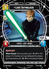 Luke Skywalker - Jedi Knight (Top 4) - 177 - Legendary - Sector and Regional Promos: Season 1
