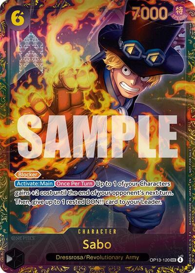Sabo - OP13-120 - Secret Rare (Store Treasure Cup 2025) - One Piece Promotion Cards