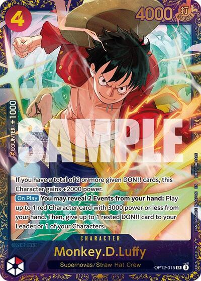 Monkey.D.Luffy - OP12-015 - Super Rare (Treasure Cup 2025) - One Piece Promotion Cards