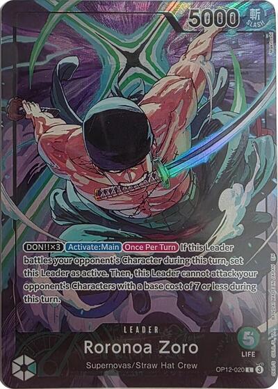 Roronoa Zoro - OP12-020 (Official Playmat Limited Edition Vol.4) - OP12-020 - Leader - One Piece Promotion Cards