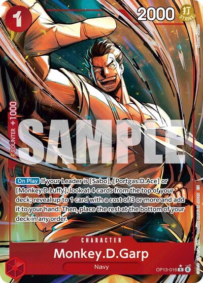 Monkey.D.Garp - OP13-016 - Rare (Alternate Art) - Carrying On His Will