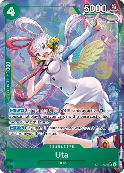 Uta - OP13-023 - Super Rare (Alternate Art) - Carrying On His Will