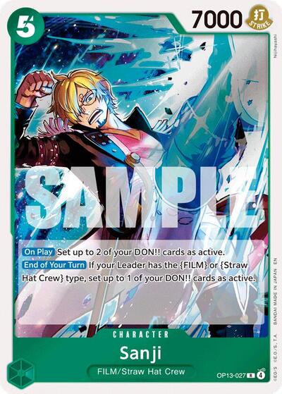 Sanji - OP13-027 - Rare - Carrying On His Will