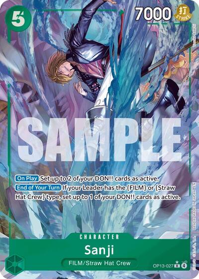 Sanji - OP13-027 - Rare (Alternate Art) - Carrying On His Will