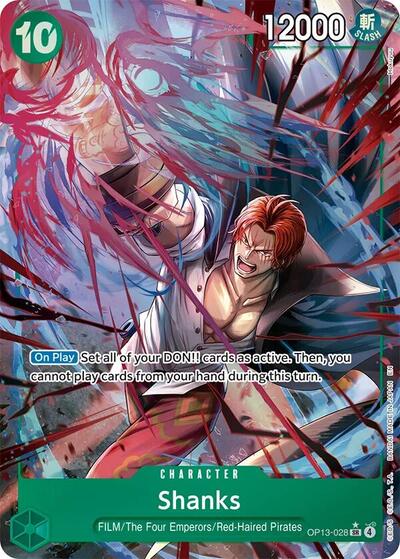 Shanks - OP13-028 - Super Rare (Alternate Art) - Carrying On His Will