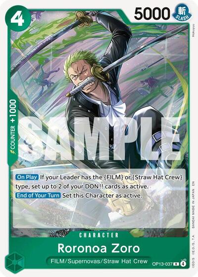 Roronoa Zoro - OP13-037 - Rare - Carrying On His Will