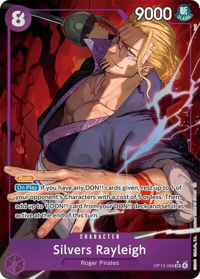 Silvers Rayleigh - OP13-066 - Super Rare (Alternate Art) - Carrying On His Will