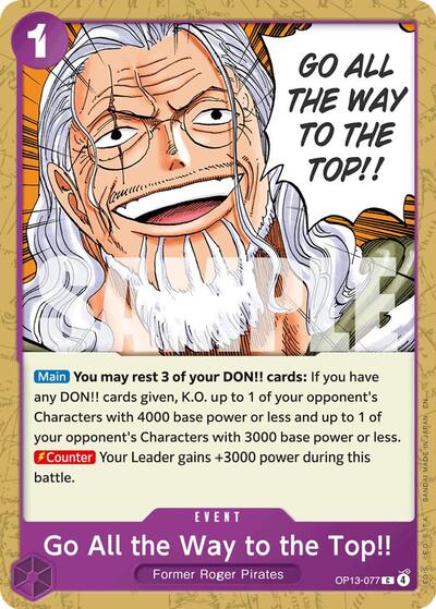 Go All the Way to the Top!! - OP13-077 - Common - Carrying On His Will