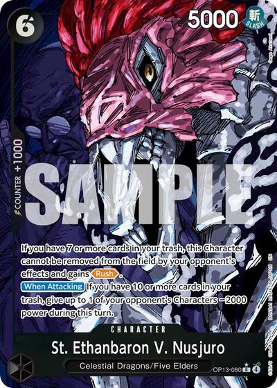 St. Ethanbaron V. Nusjuro - OP13-080 - Rare (Alternate Art) - Carrying On His Will