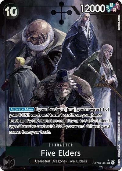 Five Elders - OP13-082 - Super Rare (Alternate Art) - Carrying On His Will