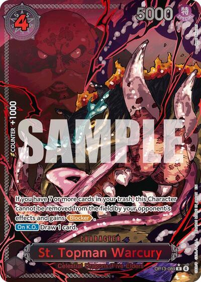 St. Topman Warcury - OP13-089 - Rare (Parallel) - Carrying On His Will
