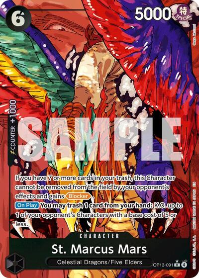 St. Marcus Mars - OP13-091 - Rare (Alternate Art) - Carrying On His Will