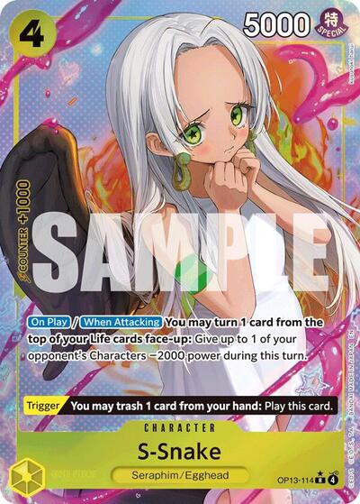 S-Snake - OP13-114 - Rare (Alternate Art) - Carrying On His Will