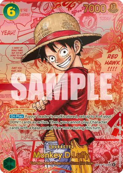 Monkey.D.Luffy - OP13-118 - Secret Rare (Red Manga Alt Art) - Carrying On His Will