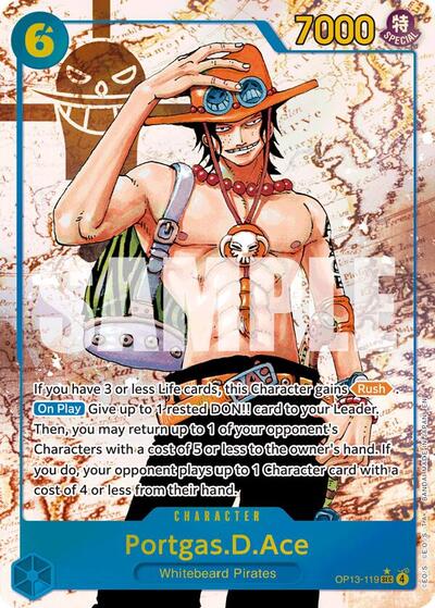 Portgas.D.Ace - OP13-119 - Secret Rare (Parallel) - Carrying On His Will