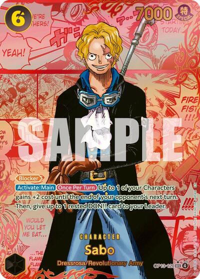 Sabo - OP13-120 - Secret Rare (Red Manga Alt Art) - Carrying On His Will