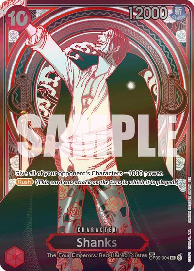 Shanks - OP09-004 (SP) - OP09-004 - Super Rare (Silver) - Carrying On His Will