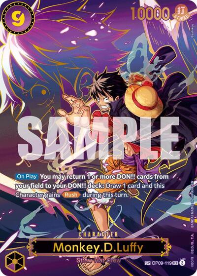 Monkey.D.Luffy - OP09-119 - Secret Rare (Special Alternate Art) - Carrying On His Will