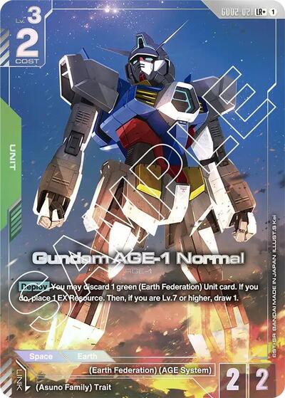 Gundam AGE-1 Normal (LR+) - GD02-021 - Full Art Legendary Rare - Dual Impact