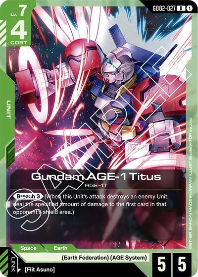 Gundam AGE-1 Titus - GD02-027 - UNCOMMON - Dual Impact