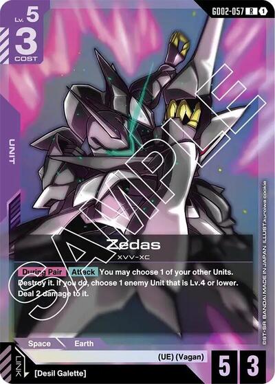 Zedas - GD02-057 - RARE - Dual Impact