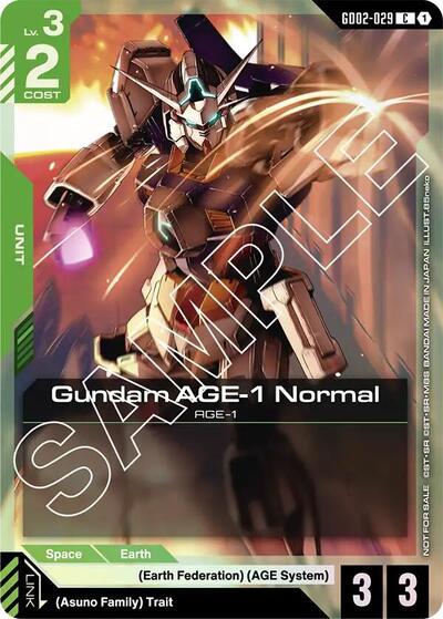 Gundam AGE-1 Normal (Store Tournament Participant Pack 02) - GD02-029 - COMMON - Gundam Promotional Cards