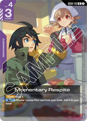 Momentary Respite (Store Tournament Participant Pack 02) - GD02-112 - RARE - Gundam Promotional Cards