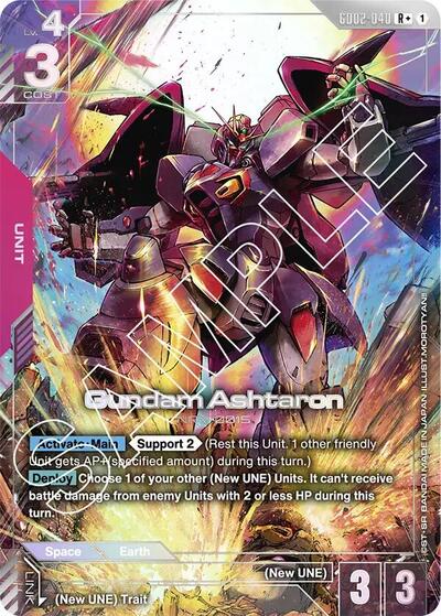 Gundam Ashtaron (R+) - GD02-040 - Full Art Rare - Dual Impact