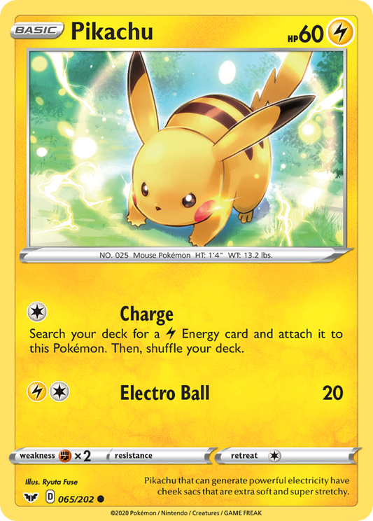 Pikachu - 065/202 - Sword & Shield