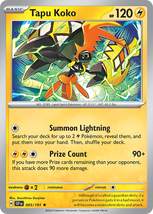 Tapu Koko - 065/191 - Surging Sparks