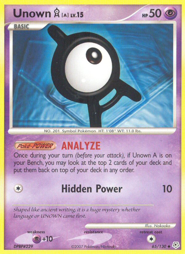 Unown [A] - 065/130 - Diamond & Pearl