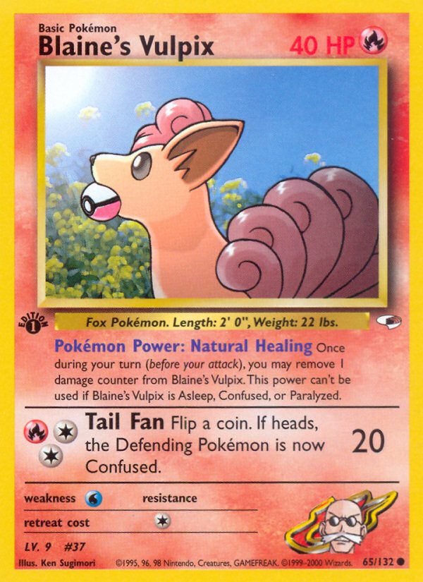 Blaine's Vulpix - 065/132 - Gym Heroes