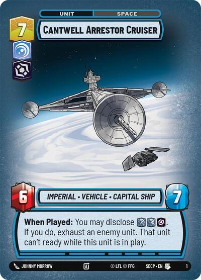 Cantwell Arrestor Cruiser - Uncommon - Secrets of Power: Weekly Play Promos
