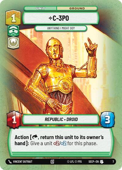 C-3PO - Anything I Might Do? - Uncommon - Secrets of Power: Weekly Play Promos