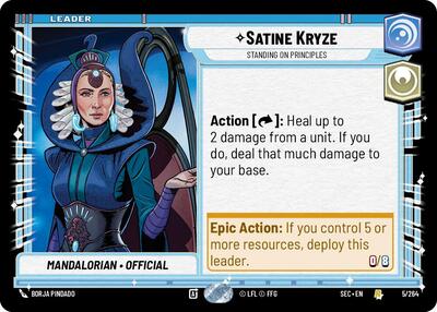 Satine Kryze - Standing on Principles - 5/264 - Rare - Secrets of Power