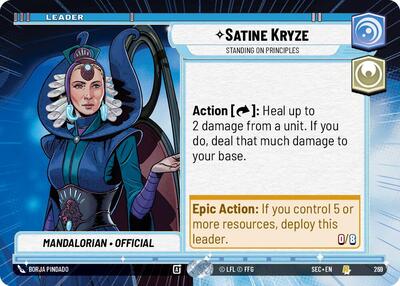 Satine Kryze - Standing on Principles - 269 - Rare (Hyperspace) - Secrets of Power