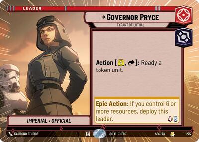 Governor Pryce - Tyrant of Lothal - 275 - Rare (Hyperspace) - Secrets of Power