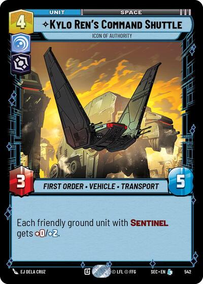 Kylo Ren's Command Shuttle - Icon of Authority - 542 - Legendary (Foil) - Secrets of Power