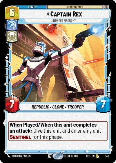 Captain Rex - Into the Firefight - 558 - Rare (Foil) - Secrets of Power