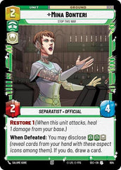 Mina Bonteri - Stop This War - 604 - Uncommon (Foil) - Secrets of Power