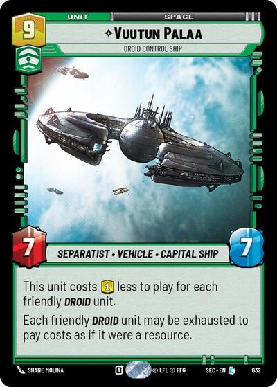 Vuutun Palaa - Droid Control Ship - 632 - Legendary (Foil) - Secrets of Power