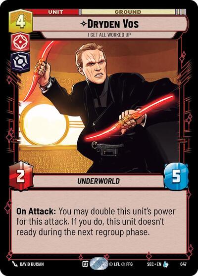 Dryden Vos - I Get All Worked Up - 647 - Legendary (Foil) - Secrets of Power