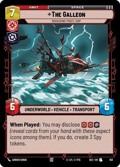 The Galleon - Marauding Pirate Ship - 651 - Uncommon (Foil) - Secrets of Power