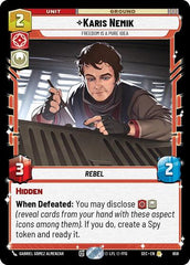 Karis Nemik - Freedom is a Pure Idea - 658 - Rare (Foil) - Secrets of Power