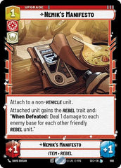 Nemik's Manifesto - 666 - Legendary (Foil) - Secrets of Power