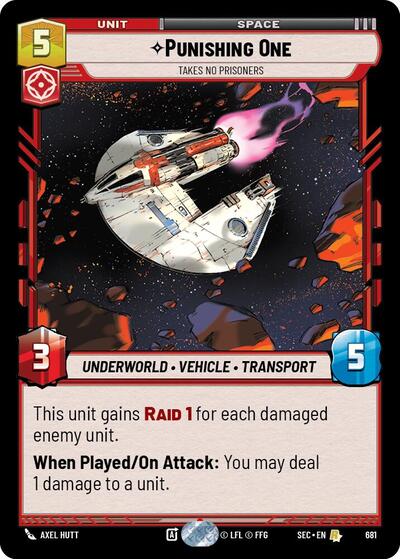 Punishing One - Takes No Prisoners - 681 - Rare (Foil) - Secrets of Power